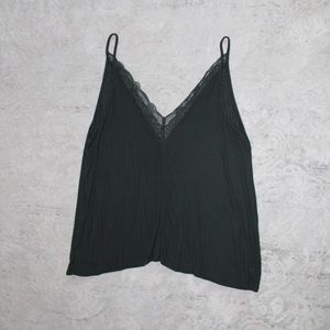 American Eagle Olive Lace Tank Top